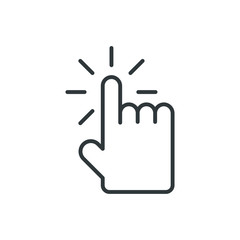 hand touch vector icon