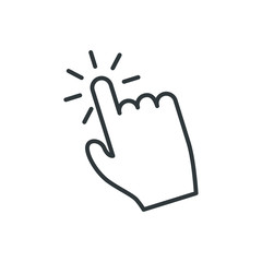 hand touch vector icon