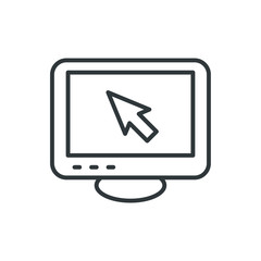 monitor cursor vector icon