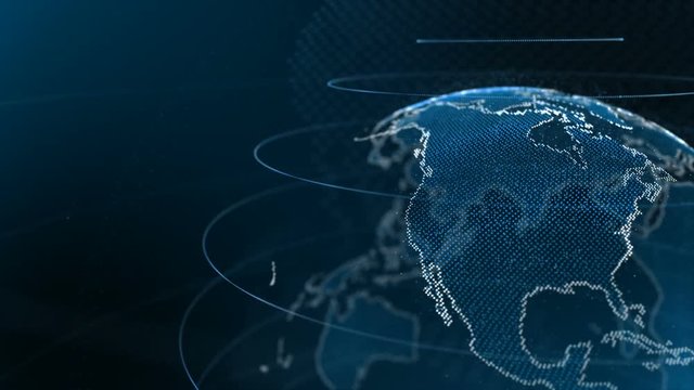 Abstract technical globe