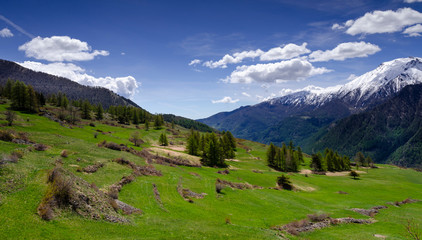 Fototapeta na wymiar Panorama di Montagna Alpi