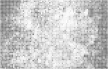 Abstract vector black and white halftone