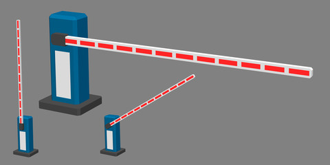 Automatic barrier. Vector illustration. © eestingnef