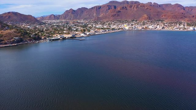 the aerial flight going down in Guaymas bay, Flynn low