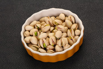 Pistachio nuts heap