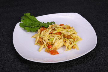 Green mango salad with seafood