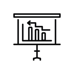Black line icon for diagram blueprint