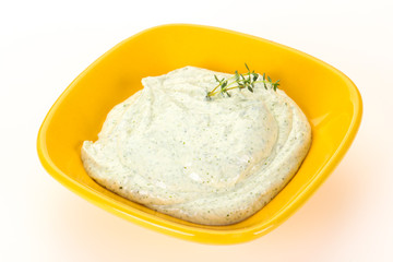 Cottage cream snack with herbs