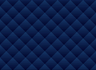 Obraz premium Abstract dark blue squares pattern background subtle lattice. Luxury style trellis. Repeat geometric grid.
