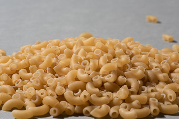 Details of a pile of macaronis.