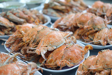 steamed crap claws on disk