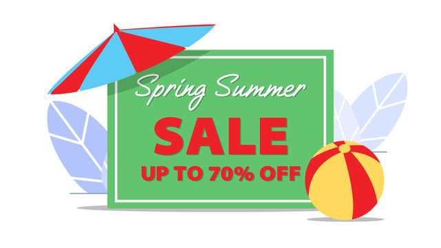 spring summer flat creative illustration vector of graphic , small people in spring summer flat illustration vector , vector summer sale flat illustration for website landing page