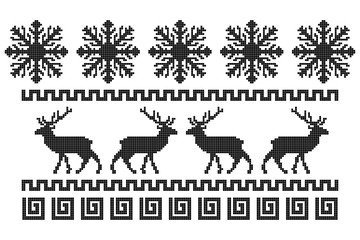 deer pixel ornament_1