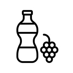 Grape juice vector illustration, Beverage line style icon