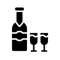 Alcoholic drink vector illustration, Beverage solid style icon