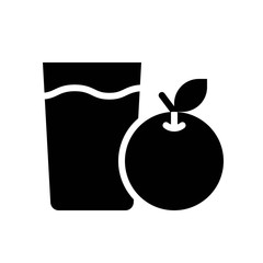 Orange juice vector illustration, Beverage solid style icon