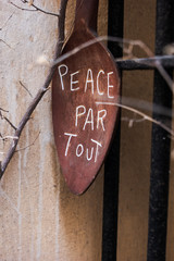 peace everywhere sign