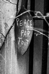 peace everywhere (peace partout) sign