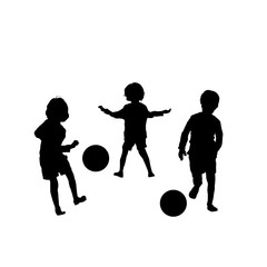 Vector children at soccer