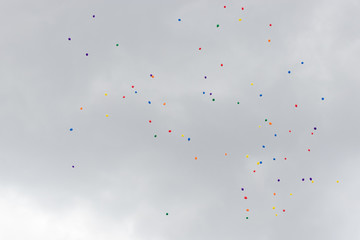 colourful balloons in the sky