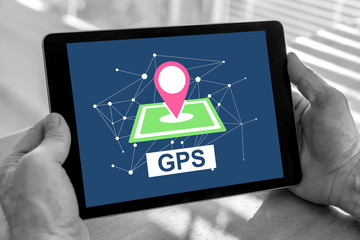 Gps concept on a tablet