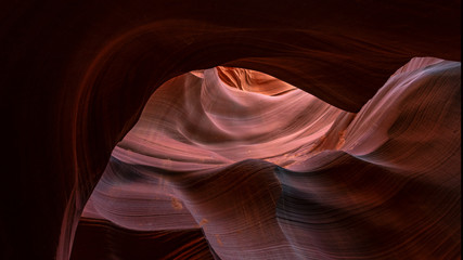 Famous Antelope Canyon with beautiful fish