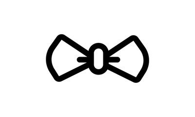 Illustration of bow tie icon on white background - Vector 