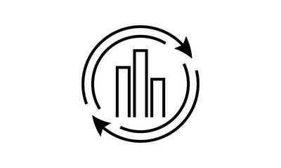 Analysis icon for business and research