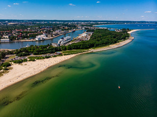 Fototapeta na wymiar view of gdansk westerplatte beach