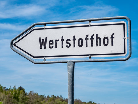 Schild Wertstoffhof Hinweis