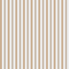 Brown and white vertical stripes, seamless pattern. Vector illustration. - 272381970