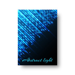 Festive booklet with neon light