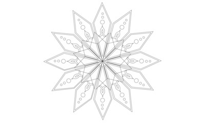 Sunny black and white mandala