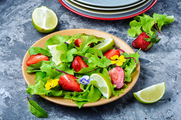Fresh strawberry salad
