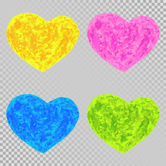 Set Design Elements Colorful Hearts