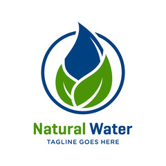 natural water logo design