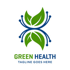 Fototapeta premium initial natural logo H