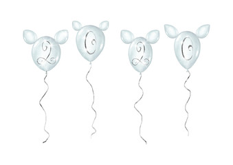 Obraz premium 2020 Happy New Year banner. Chinese new year of Rat zodiac sign.