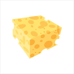 Cheese Icon, Line Art Design,
