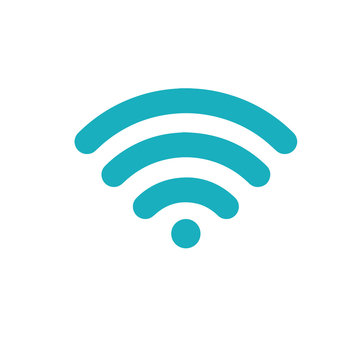 Wireless and wifi icon or sign for remote internet access. Podcast vector symbol.