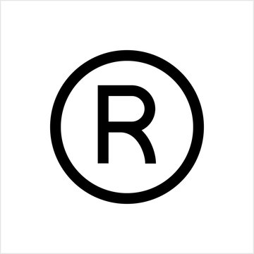 Registered Trademark Icon, Letter R Symbol