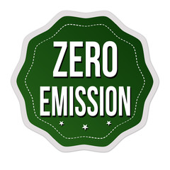 Zero emission label or sticker