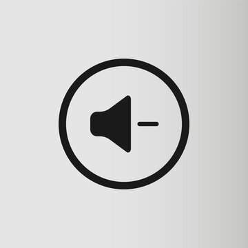Audio and music speaker volume icon. Flat design. Vector illustration