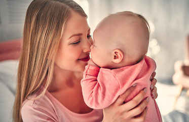 Mother with baby girl