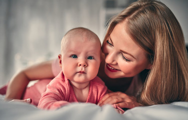 Mother with baby girl
