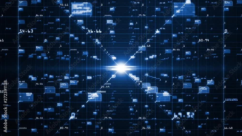 Poster big data visualization concept. machine learning algorithms. analysis of information. technology dat
