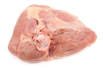 turkey meat on a white background