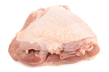 turkey meat on a white background