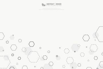 Abstract hexagonal technology design cover decoration background. illustration vector eps10