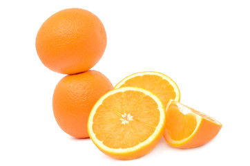 Fototapeta na wymiar Oranges on white background